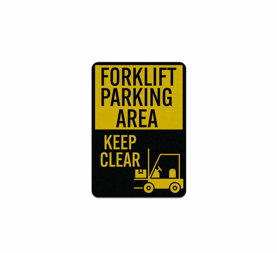 Forklift Parking Area Keep Clear Decal (Reflective)