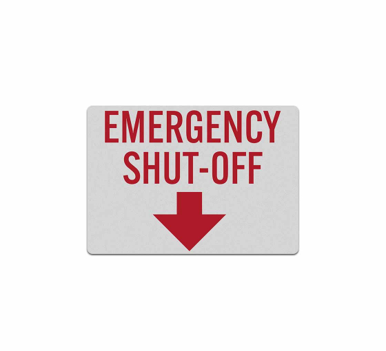 Emergency Shut Off Arrow Decal (Reflective)