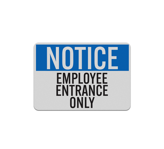 Employee Entrance Only Decal (Reflective)
