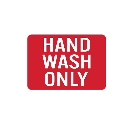 Food Industry Sink Hand Wash Only Decal (Reflective)