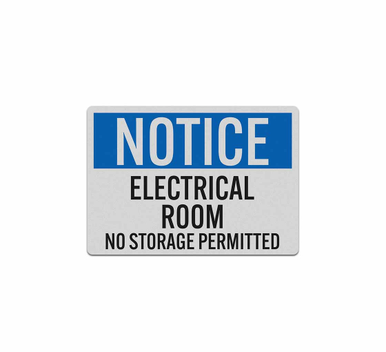 OSHA Notice Electrical Room Decal (Reflective)