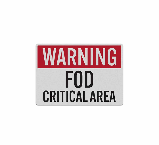 FOD Critical Area Decal (Reflective)