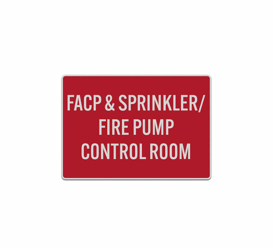 Fire Pump Control Room Decal (Reflective)