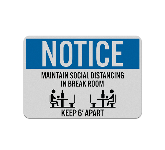 Social Distancing Notice Maintain Social Distancing Decal (Reflective)
