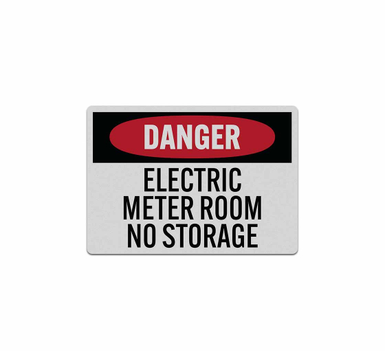 OSHA Danger Electric Meter Room Decal (Reflective)