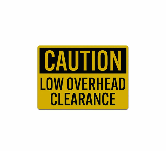 Low Overhead Clearance Decal (Reflective)