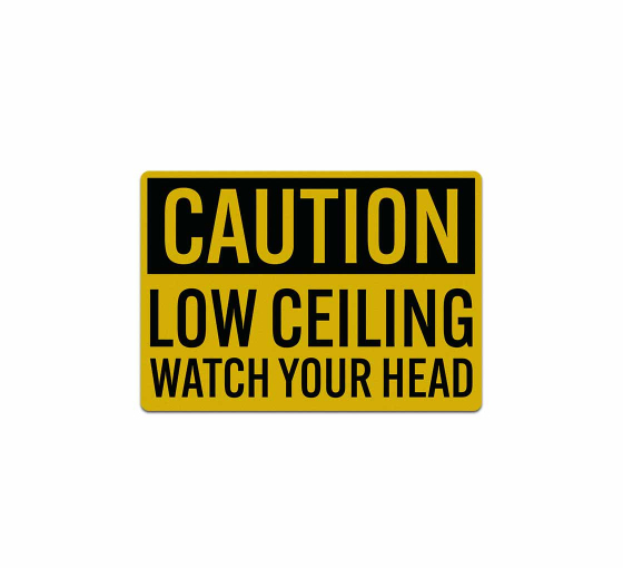 Low Ceiling Watch Your Head Decal (Reflective)