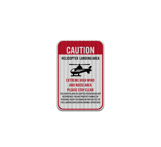 Helicopter Landing Area Aluminum Sign (HIP Reflective)
