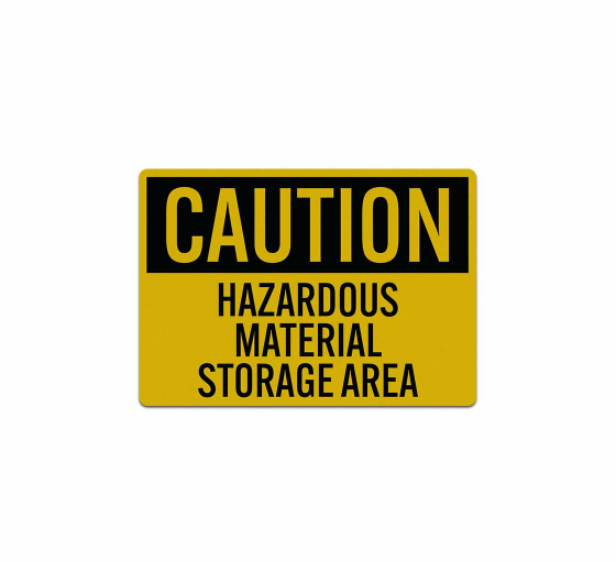 Hazardous Material Storage Area Decal (Reflective)