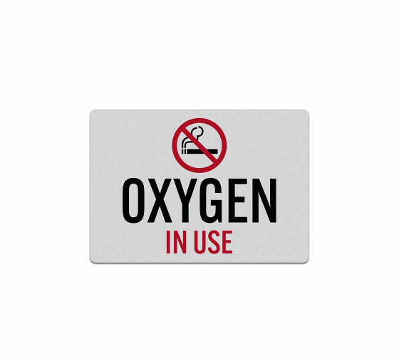 Oxygen In Use Decal (Reflective)