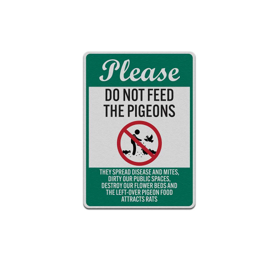 Please Do Not Feed The Pigeons Decal (Reflective)