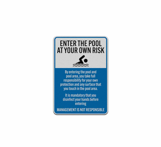 Enter The Pool At Your Own Risk Decal (Reflective)