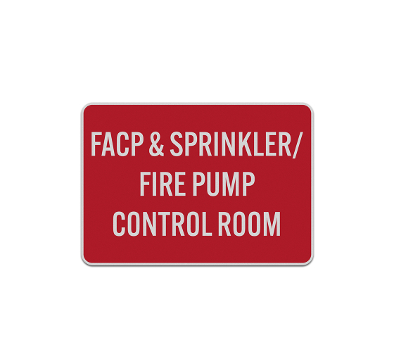 FACP & Sprinkler Fire Pump Control Room Decal (Reflective)
