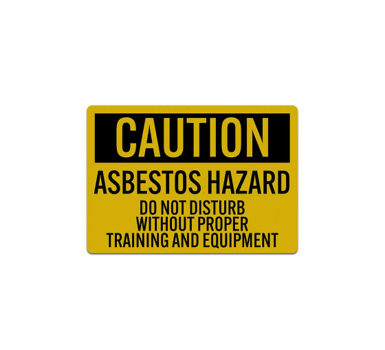 OSHA Asbestos Hazard Decal (Reflective)