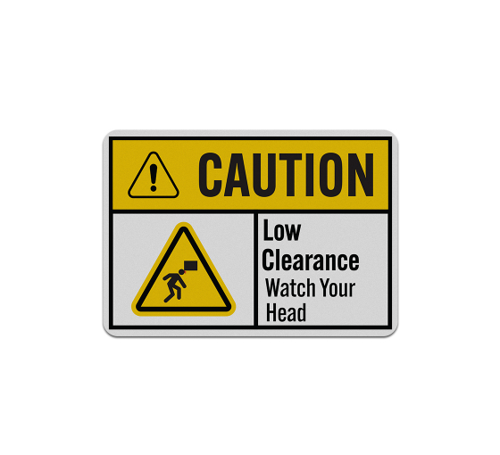 ANSI Low Clearance Watch Your Head Decal (Reflective)