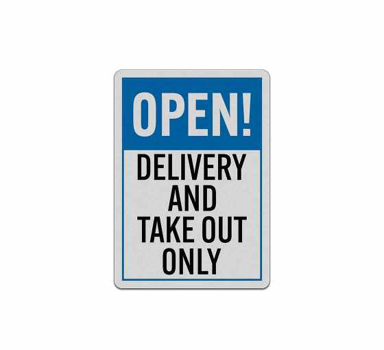 Delivery & Take Out Only Decal (Reflective)