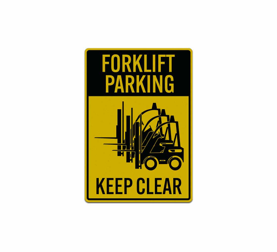 Forklift Parking Keep Clear Decal (Reflective)