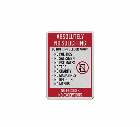 Do Not Ring Bell Or Knock Decal (Reflective)