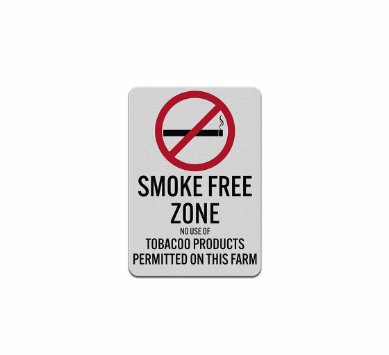 No Use Of Tobacco Products Permitted Decal (Reflective)