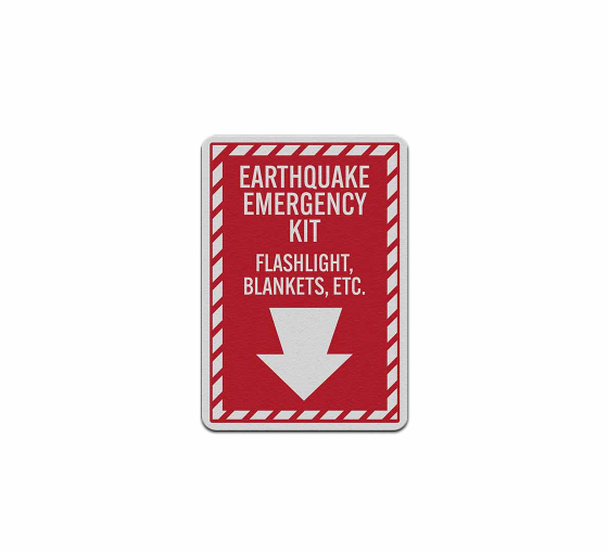 Earthquake Emergency Kit Decal (Reflective)