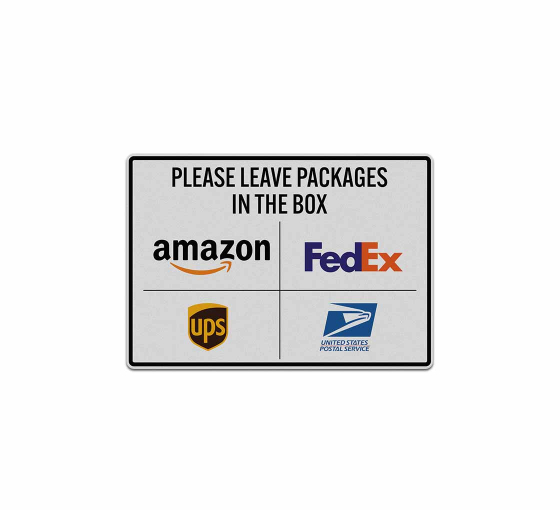 Please Leave Packages In The Box Decal (Reflective)