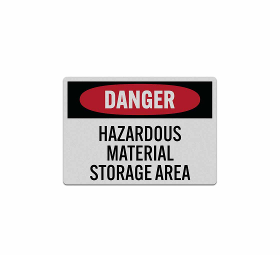 OSHA Hazardous Material Storage Area Decal (Reflective)