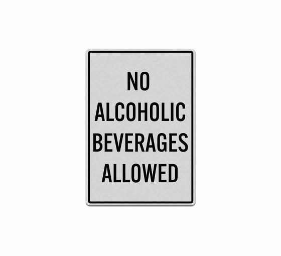 No Alcohol Beverages Allowed Decal (Reflective)