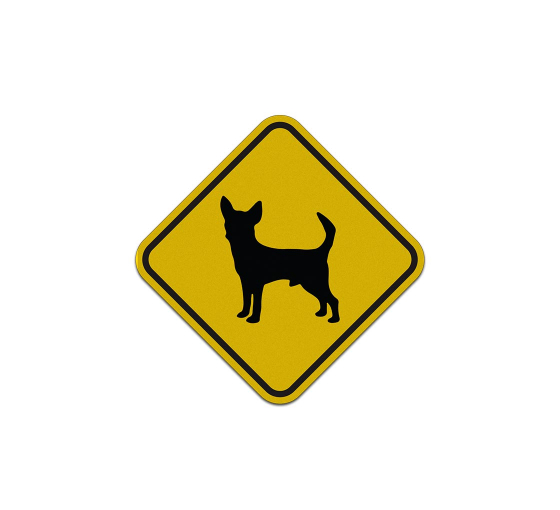 Chihuahua Guard Dog Symbol Aluminum Sign (Reflective)