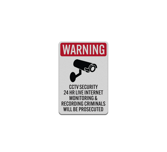 CCTV Surveillance Aluminum Sign (Reflective)
