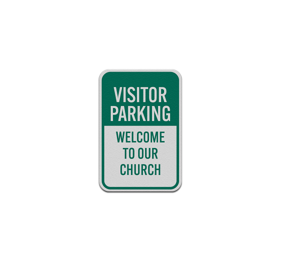 Church Visitor Parking Aluminum Sign (Reflective)