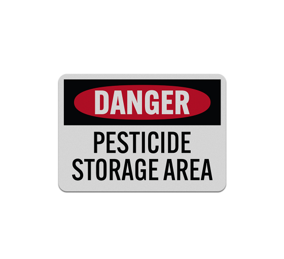 Pesticide Storage Area Aluminum Sign (Reflective)