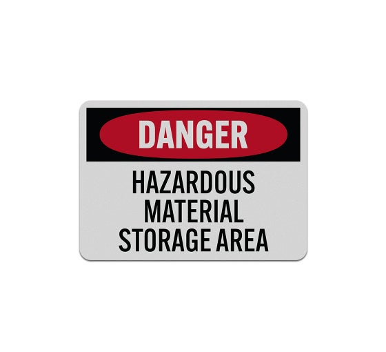 OSHA Hazardous Material Storage Area Aluminum Sign (Reflective)