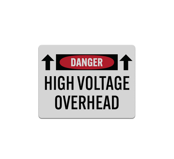 High Voltage Overhead Aluminum Sign (Reflective)