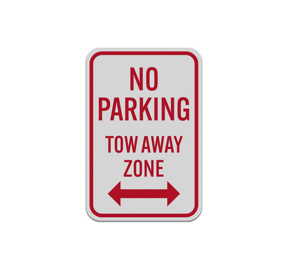 Parking Restriction Tow Away Zone Aluminum Sign (Reflective)