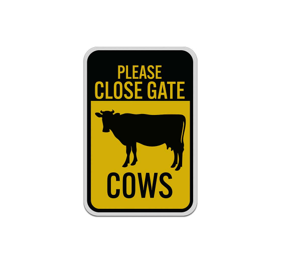 Please Close Farm Gate Aluminum Sign (Reflective)