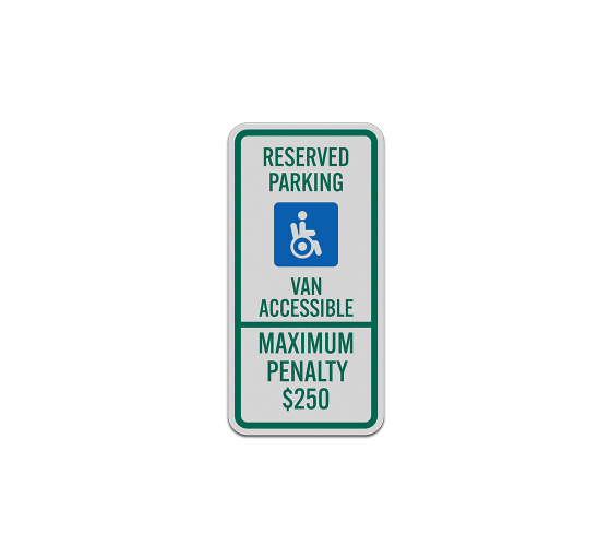 North Carolina ADA Handicapped Parking Aluminum Sign (Reflective)