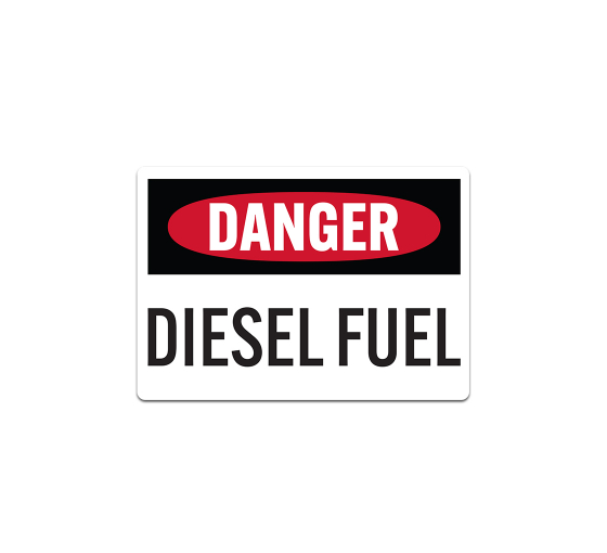 Danger, Diesel Fuel Decal (Non Reflective)