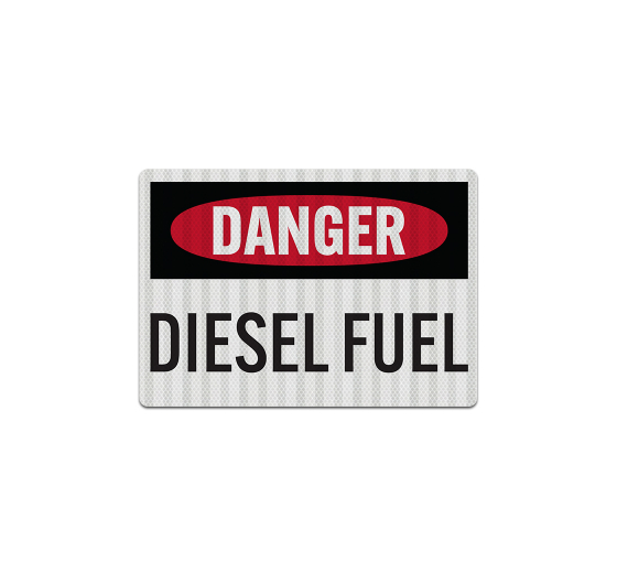 Danger, Diesel Fuel Decal (EGR Reflective)