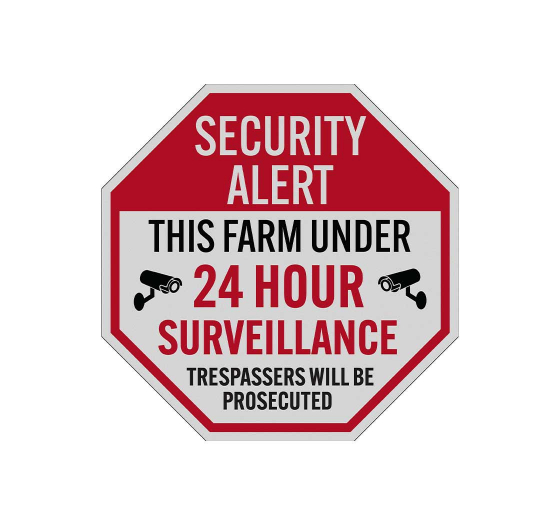 Video Surveillance Aluminum Sign (Reflective)