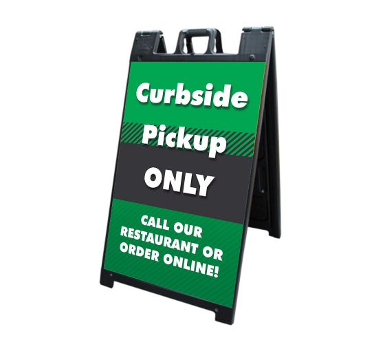 Curbside Pick Up Only Signicade Black
