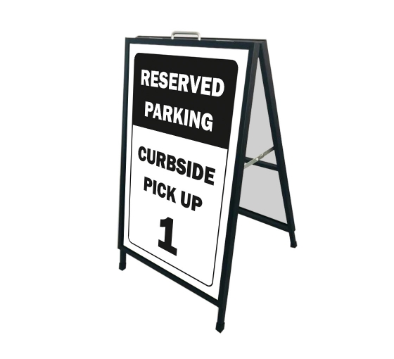 Reserved Parking Curbside Pick Up Metal Frames
