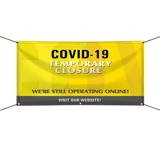 Covid-19 Temporary Closure Vinyl Banners
