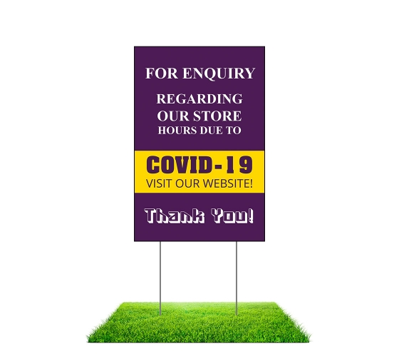 For Enquiry Visit our Website Yard Signs (Non reflective)