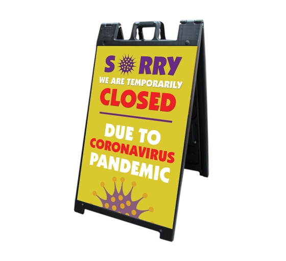 Sorry We are Temporarily Closed Signicade Black