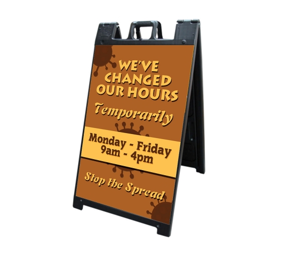We have Changed our Hours Signicade Black