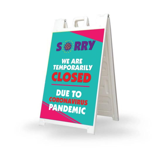 Sorry We are Temporarily Closed Signicade White