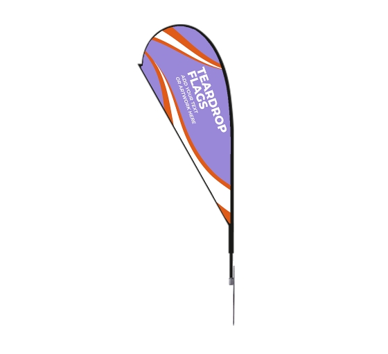 Full Color Custom Flag 10' ft Teardrop Advertising Sign Blade Banner+Pole+Spike 