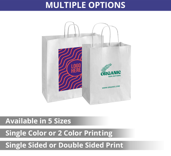 White Paper Shopping Bags (Printed) Online