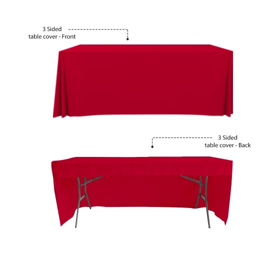 Tableware Serving Linen White Blank Full Colour Table Cover