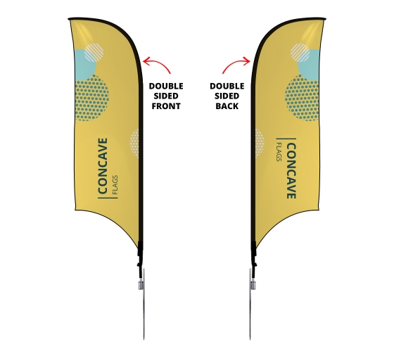 BANNER BUZZ MAKE IT VISIBLE Blade Flag “for Lease” Single Side Print 13 ft Long Graphic with Hardware Includes Aluminum Flag Pole & Ground Spike Base or Cross Base 2 X 9.58 